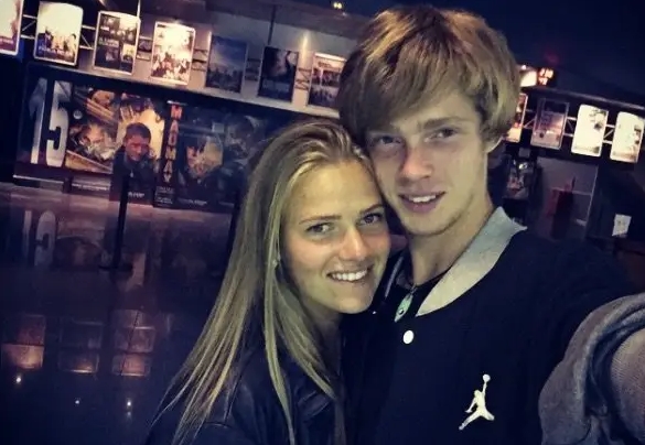 Andrey Rublev and his girlfriend, girlfriend, Anastasija Homutova