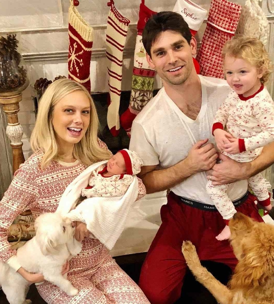 Melissa Ordway with her husband, Justin Gaston and their kids