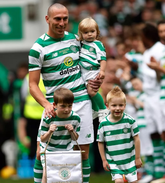 Scott Brown with his three sons