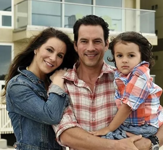 Tyler Christopher and his ex-wife, Brienne Pedigo and their son