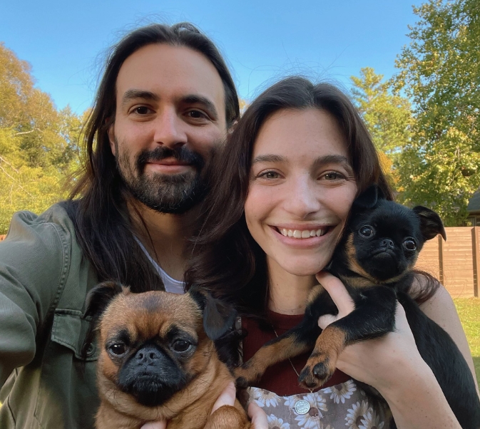 Jay Weinberg with his wife, Chloe Weinberg