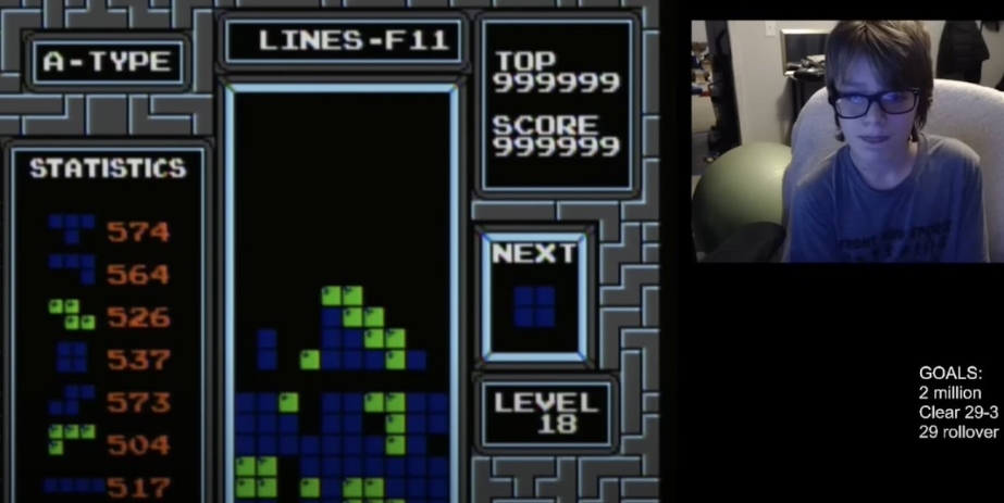 Willis Gibson becomes the first person to beat Tetris