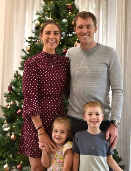 Melissa Hoskins with her husband, Rohan Dennis and their children