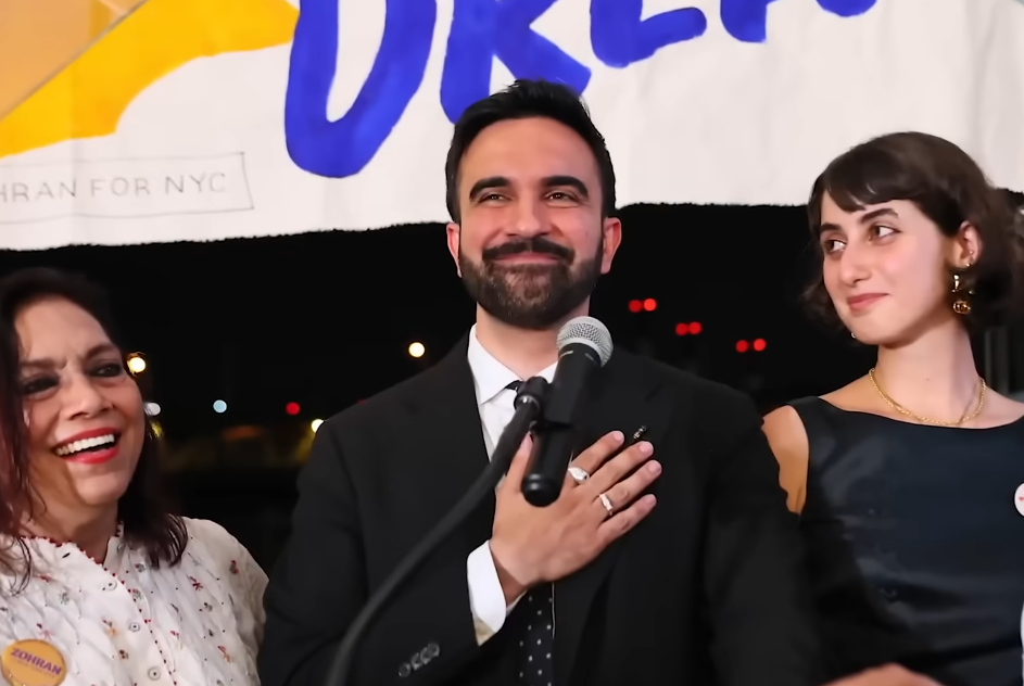 Zohran Mamdani with Ram Dwaji in election night